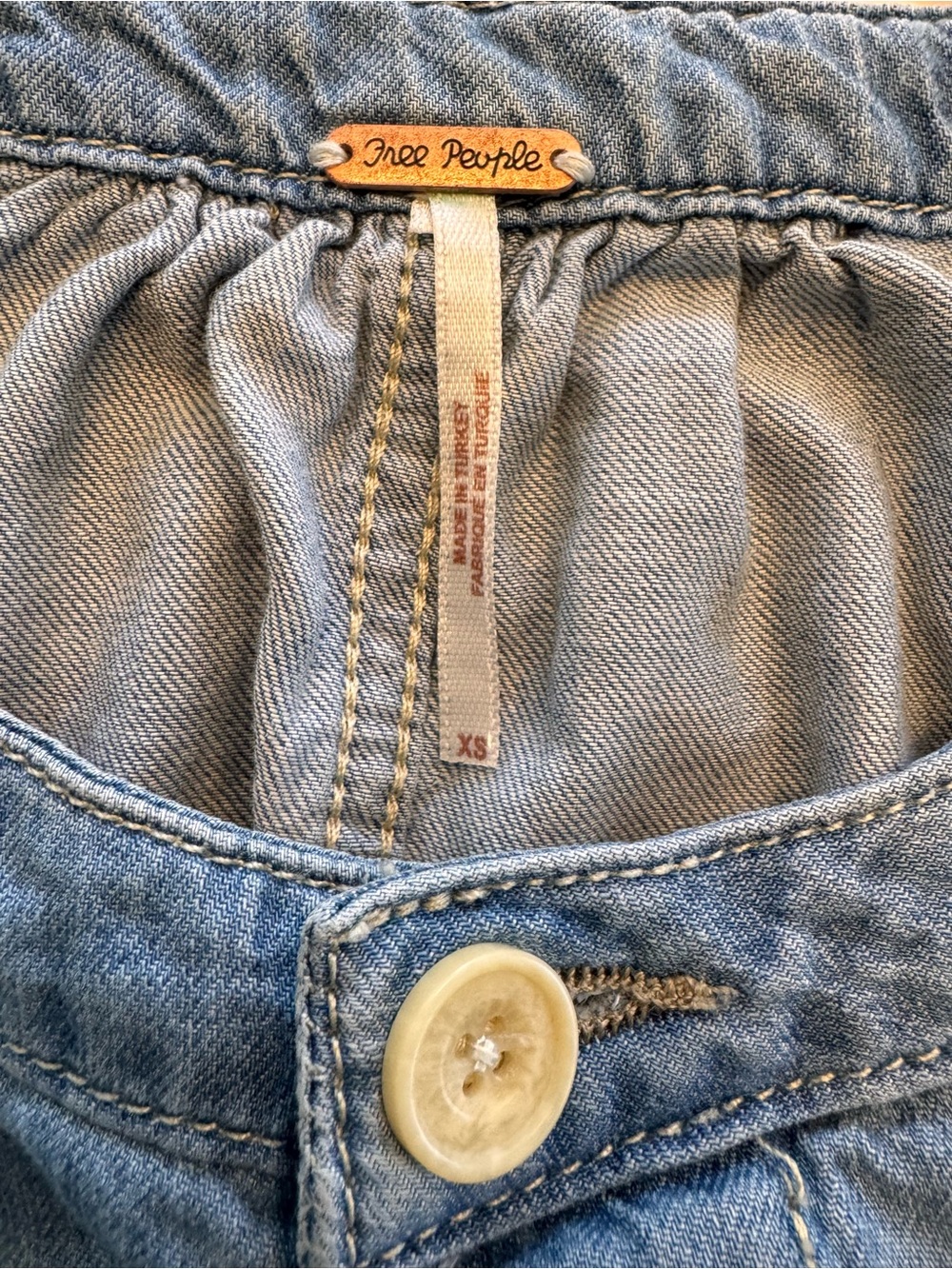 Free People Marley Denim Jumpsuit Blue Chambray XS - Picture 4 of 7